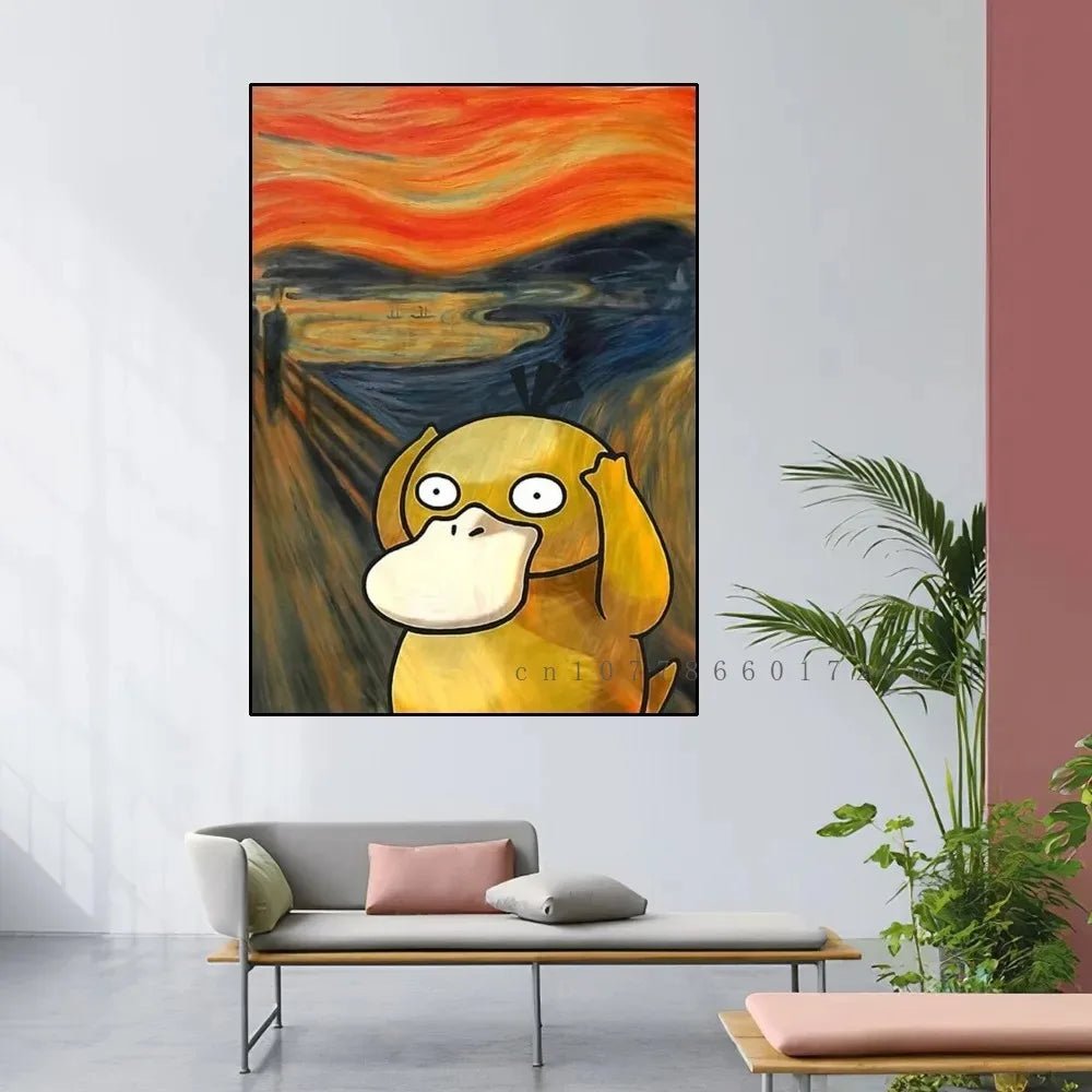 Pokmon Anime Character Pikachu Posters Van Gogh Museum Watercolor Canvas With HD Printed Wall art Pictures For Living Room Gifts - Kenner House Emporium
