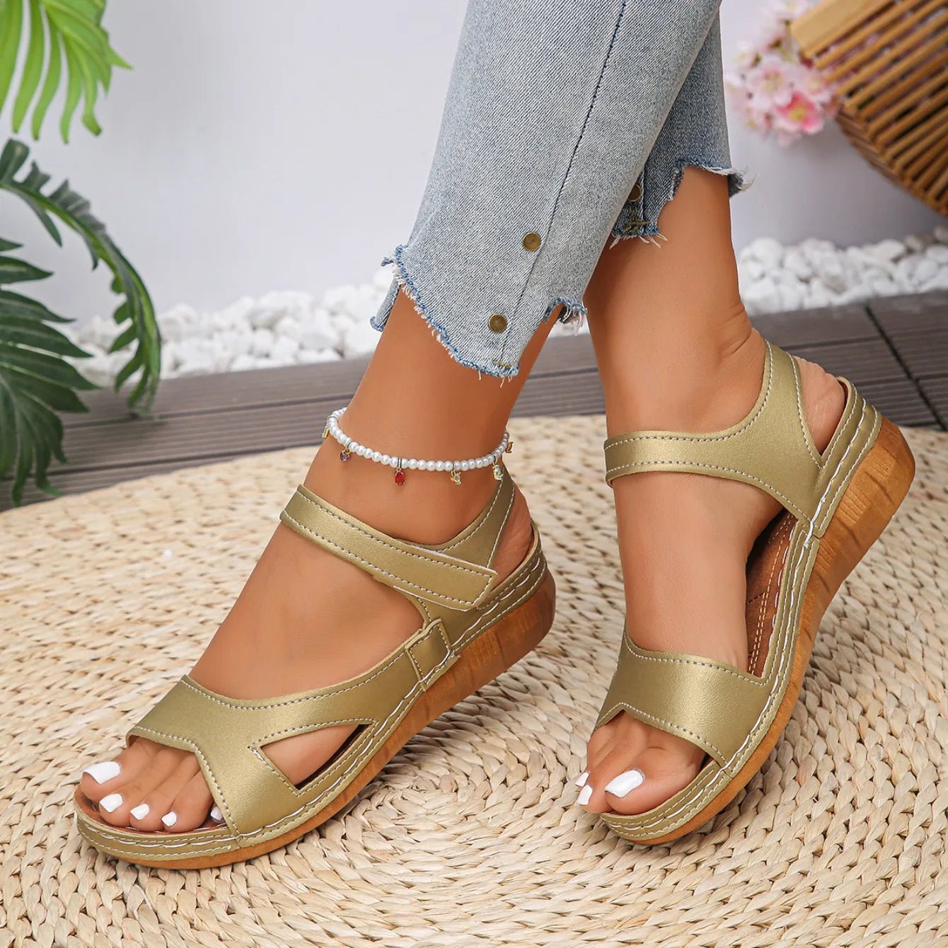 Women Sandals Casual Summer Lightweight Shoes Woman 2025 Summer Low Heels Comfortable Wedges Sandals Women Sandalias De Mujer - Kenner House Emporium