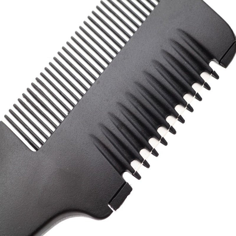 1Pc Salon - Grade Hair Cutting Comb With Razor Blade - Perfect For Thinning, Trimming, And Styling At Home - Kenner House Emporium