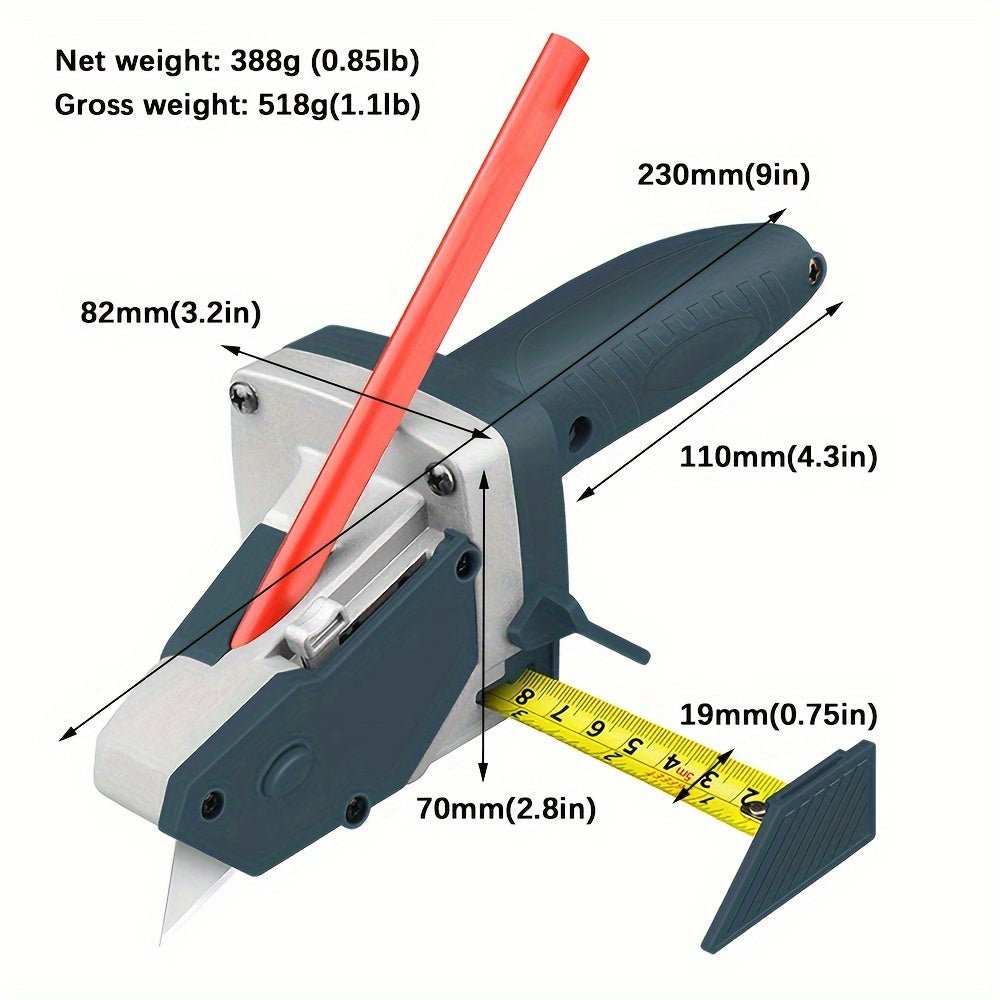 Effortlessly Cut Plasterboard with This Professional Gypsum Board Cutter - Drywall Sheetrock Foam KT Cardboard Cutting Tool - Easy Glide Precision Blade & Tape Measure - Time - Saving for Home DIY & Professional Use - Kenner House Emporium