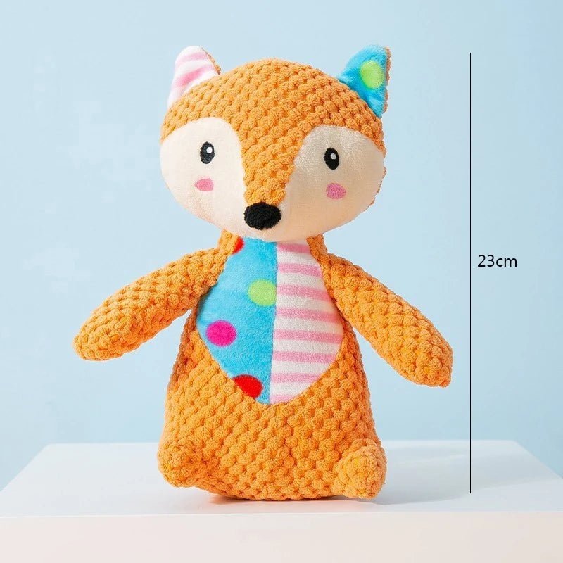 Pet Plush Toy Cat Dog Puzzle Toy Cute Animals Bite Resistant Interactive Squeaky Pet Dog Teeth Cleaning Chew Toy Pet Supplies - Kenner House Emporium