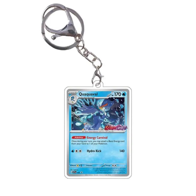 Pokemon Acrylic Small Cards Quaxly Fuecoco Sprigatito Double Sided Pendant Game Props Anime Characters Keychain Game Props Toys - Kenner House Emporium
